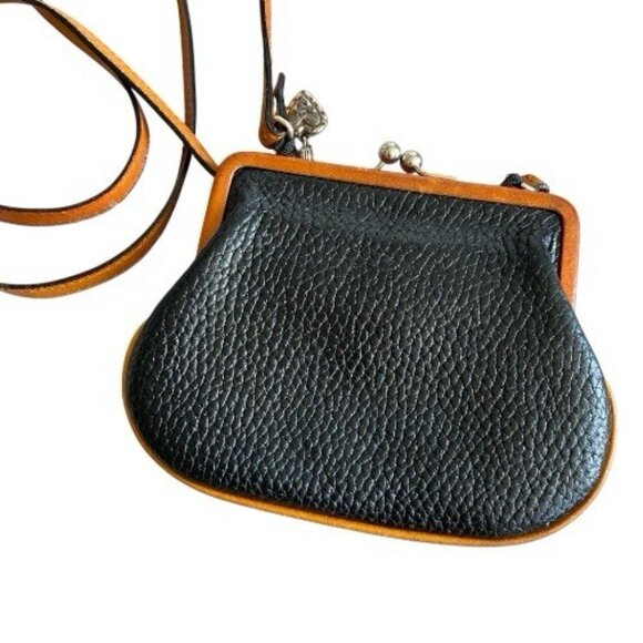 Brighton Black and Tan Leather Coin Purse - Picture 3 of 6
